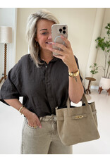 21Jewelz Linnenlook blouse - bruin