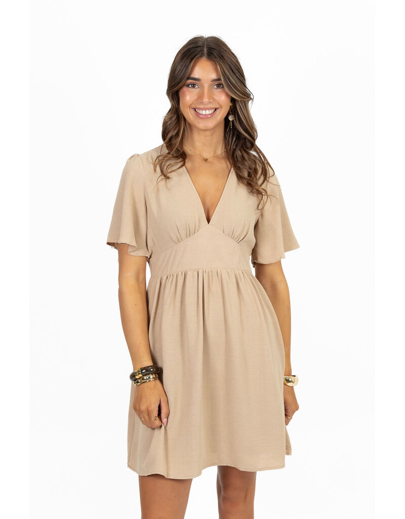 21Jewelz Kort basic jurkje - beige