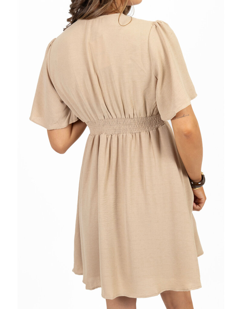 21Jewelz Kort basic jurkje - beige