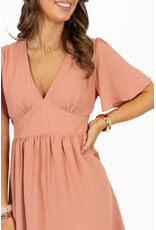 21Jewelz Kort basic jurkje - oud roze