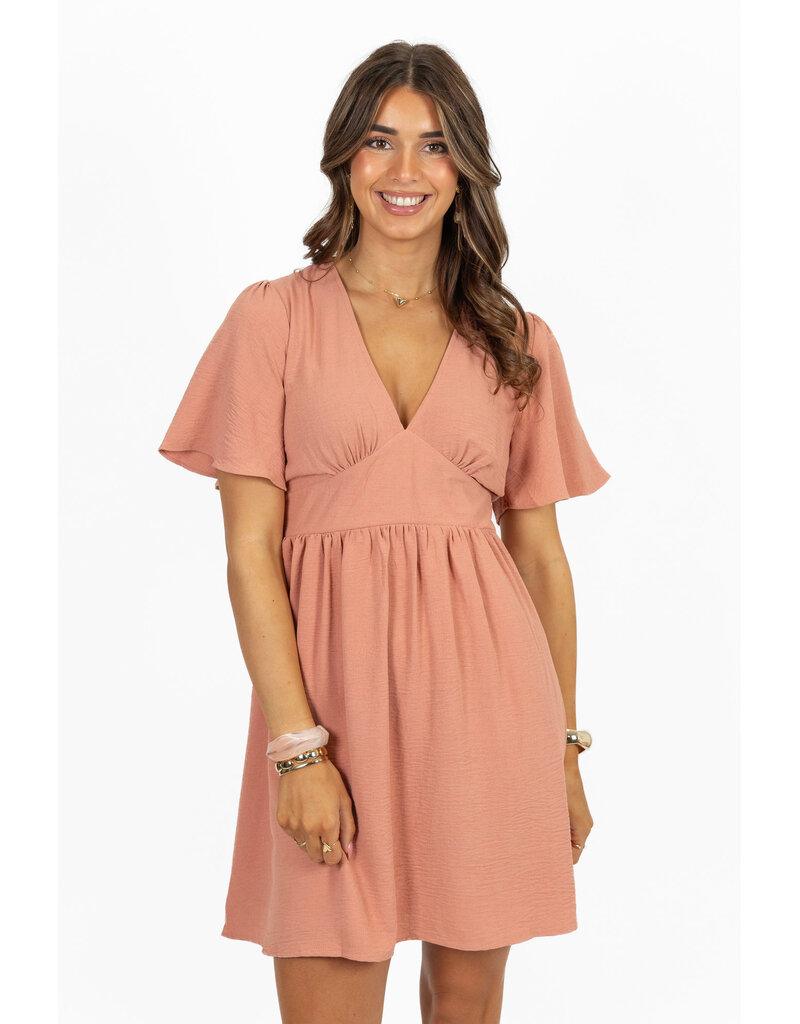 21Jewelz Kort basic jurkje - oud roze