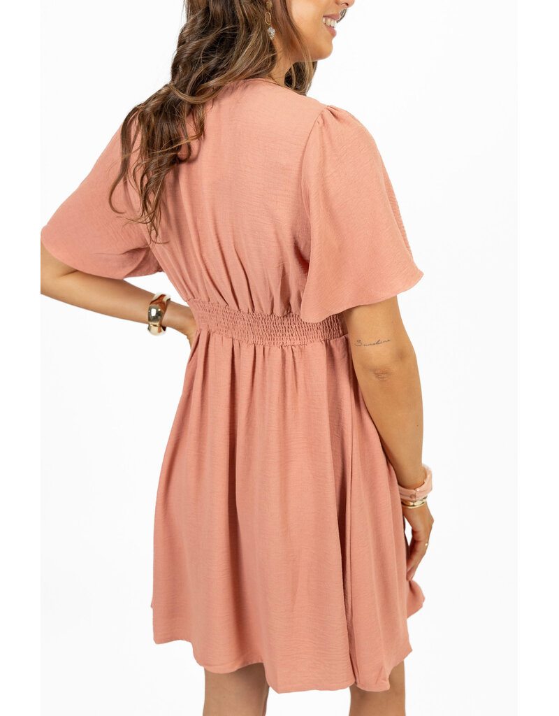 21Jewelz Kort basic jurkje - oud roze