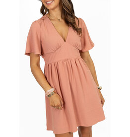 21Jewelz Kort basic jurkje - oud roze
