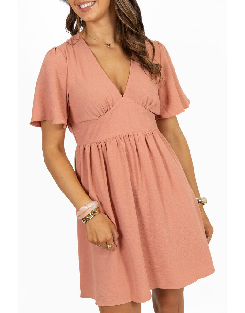21Jewelz Kort basic jurkje - oud roze
