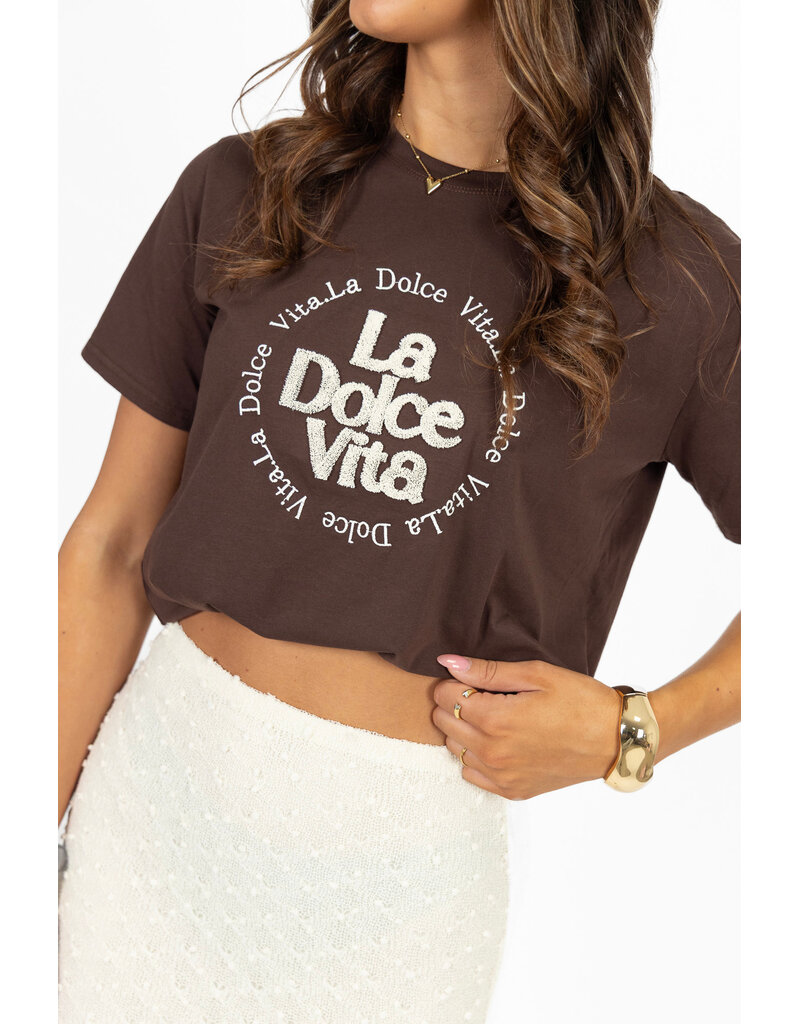 21Jewelz La dolce vita shirt - bruin/ecru