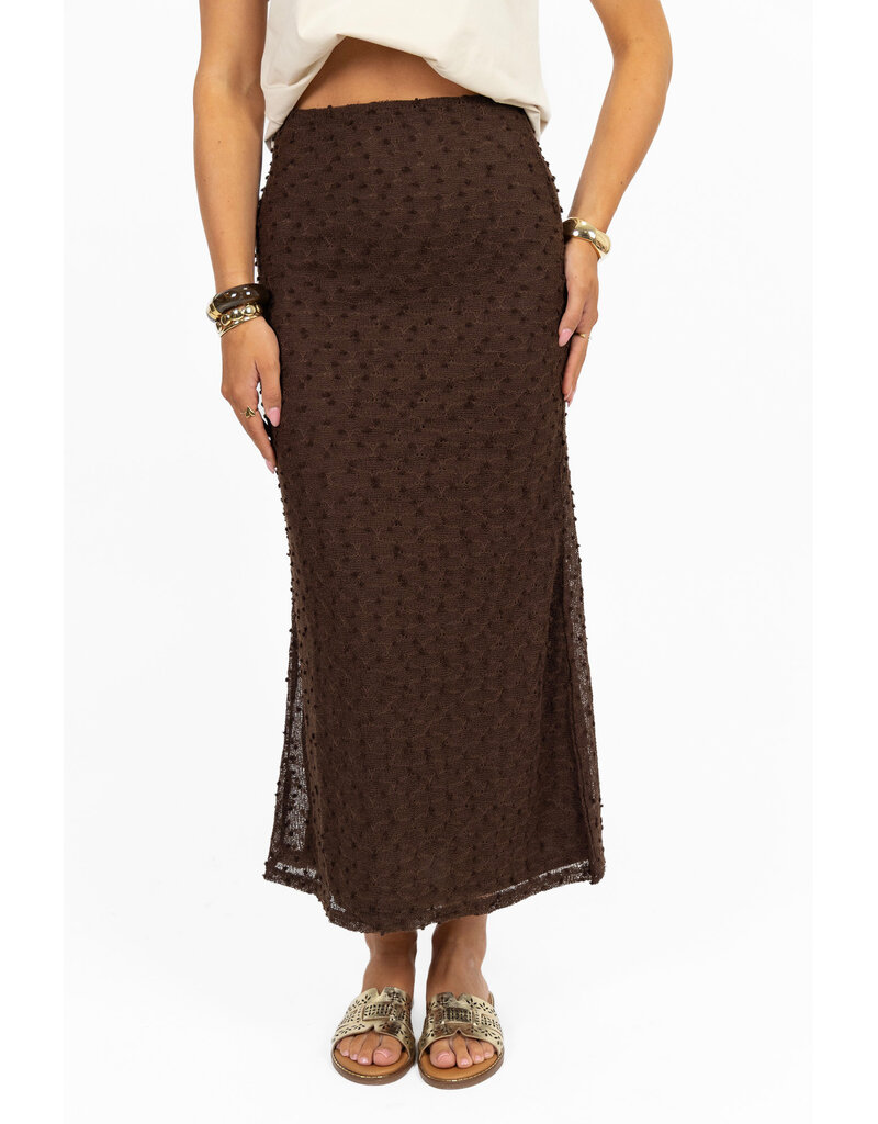 21Jewelz Aansluitende maxi rok - bruin