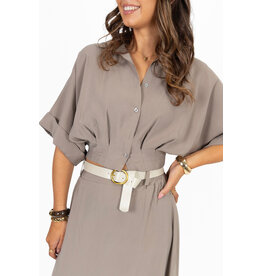21Jewelz Blousje met elastiek - taupe