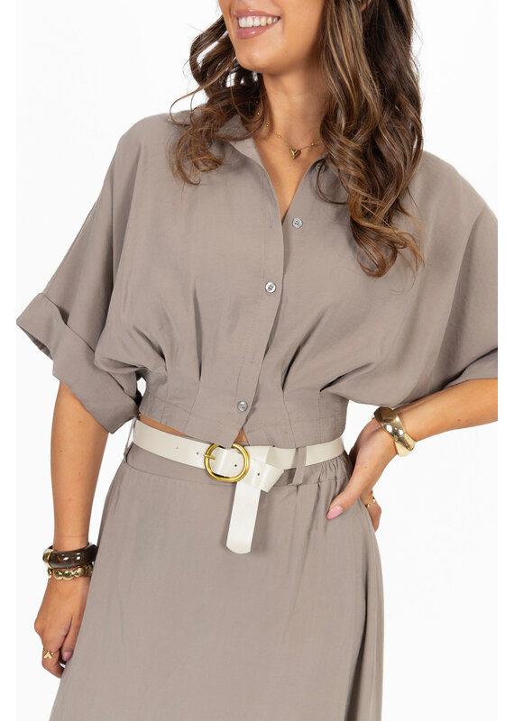 21Jewelz Blousje met elastiek - taupe