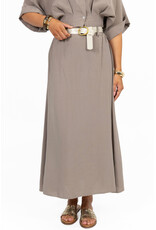 21Jewelz Lange rok met riem & elastiek - taupe