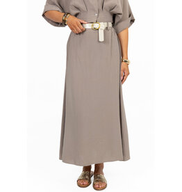 21Jewelz Lange rok met riem & elastiek - taupe
