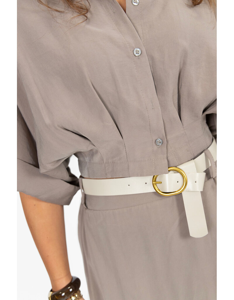 21Jewelz Lange rok met riem & elastiek - taupe