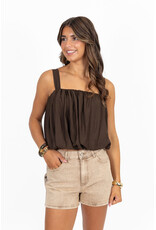 21Jewelz Top met pofeffect - bruin