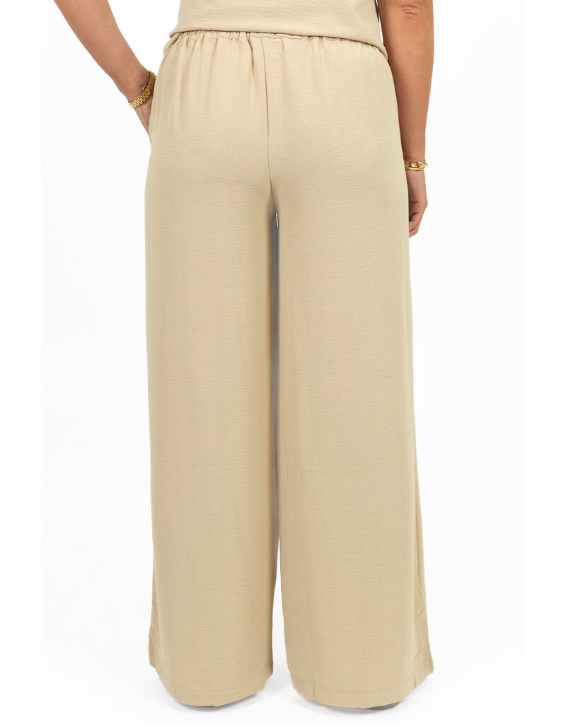 21Jewelz Losvallende pantalon met elastiek - beige