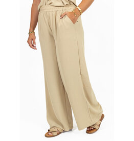 21Jewelz Losvallende pantalon met elastiek - beige