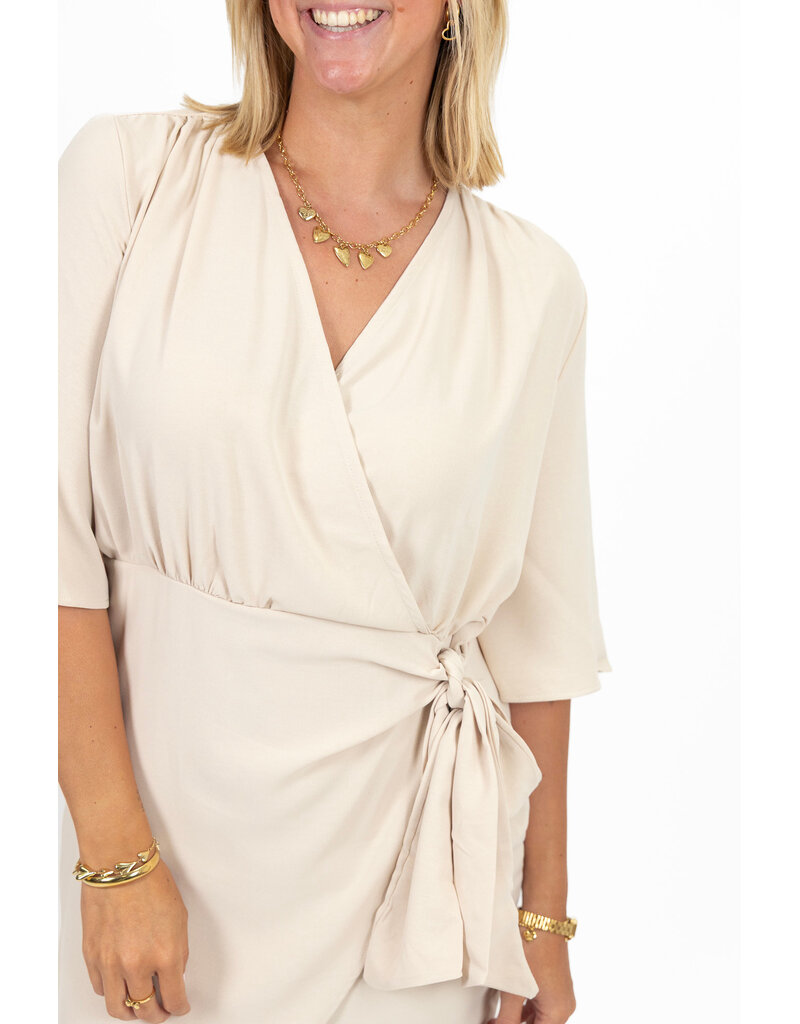 21Jewelz Jurkje met knoopdetail - beige