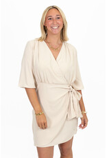21Jewelz Jurkje met knoopdetail - beige