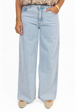 21Jewelz Wide leg jeans met lichte wassing - blauw