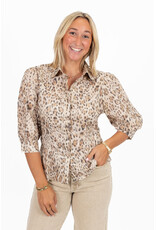 21Jewelz Panterprint blouse met korte mouwen