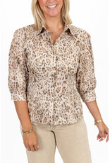 21Jewelz Panterprint blouse met korte mouwen