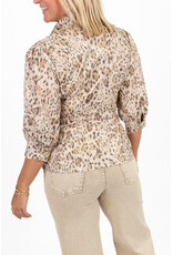 21Jewelz Panterprint blouse met korte mouwen