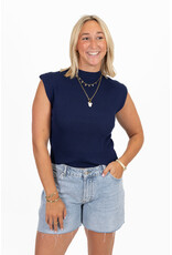21Jewelz Basic zomer top - donkerblauw