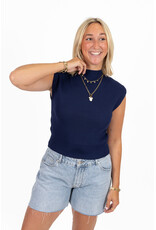 21Jewelz Basic zomer top - donkerblauw