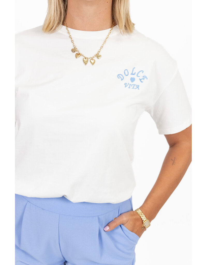 21Jewelz La dolce vita shirt - wit
