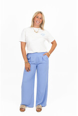 21Jewelz Losvallende pantalon met elastiek band - blauw