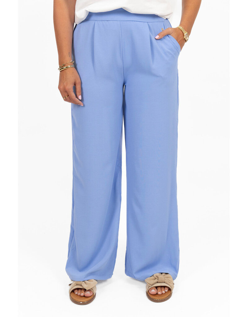 21Jewelz Losvallende pantalon met elastiek band - blauw