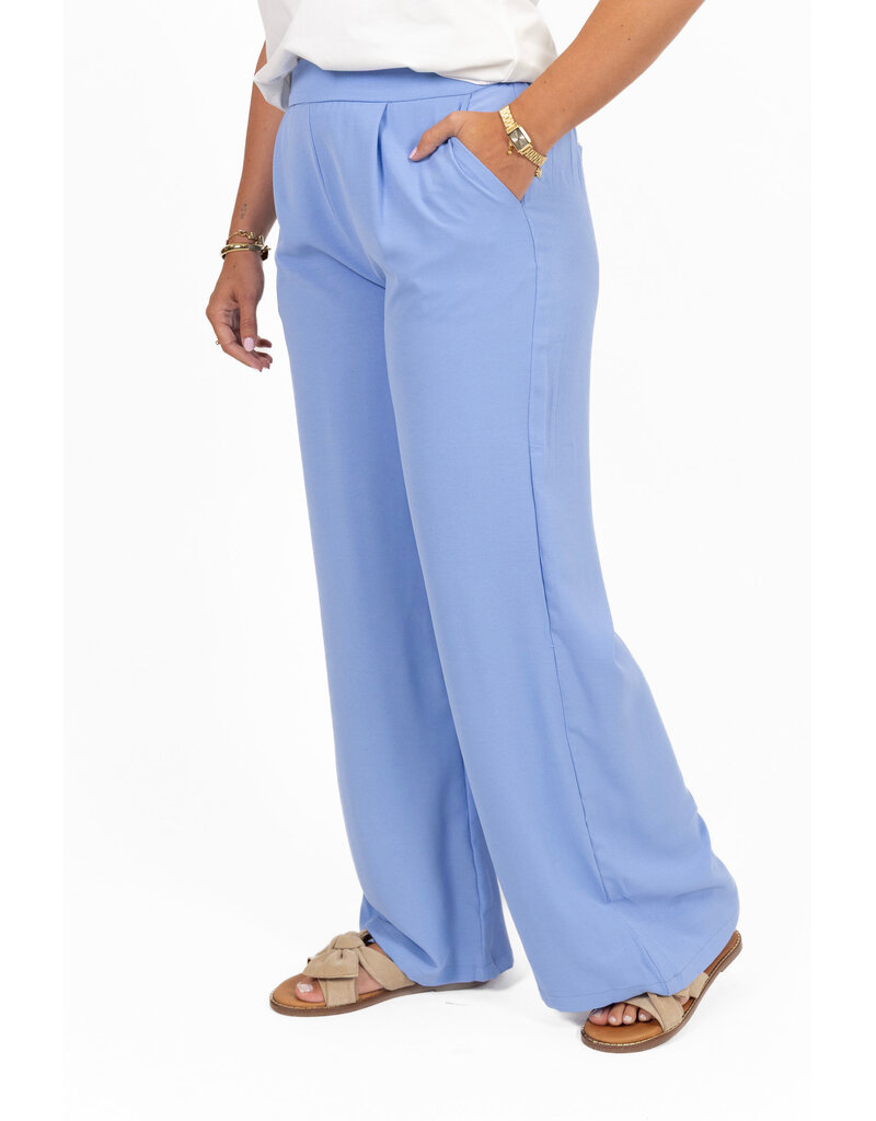 21Jewelz Losvallende pantalon met elastiek band - blauw