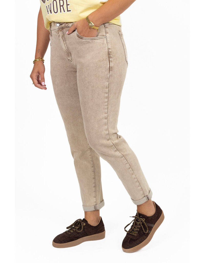 21Jewelz Washed mom jeans - beige