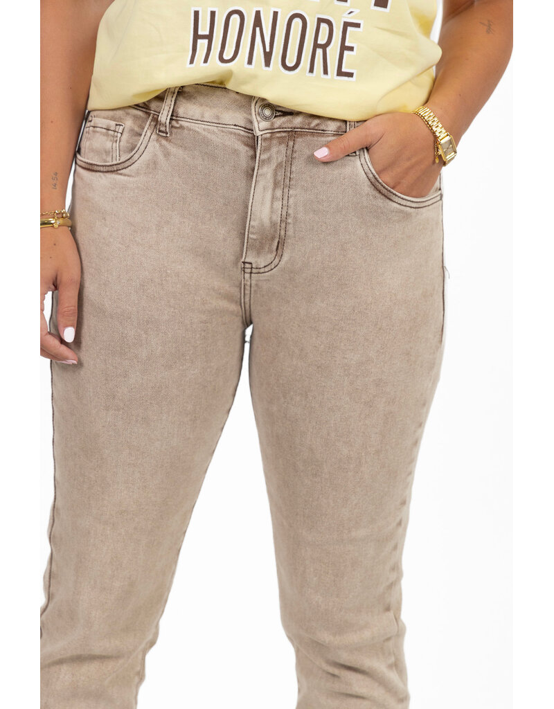 21Jewelz Washed mom jeans - beige