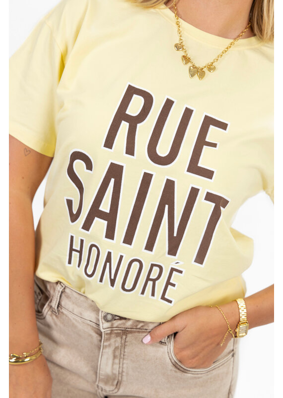21Jewelz T-shirt ''Rue Saint Honoré '' - geel