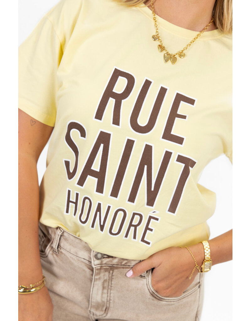21Jewelz T-shirt ''Rue Saint Honoré '' - geel
