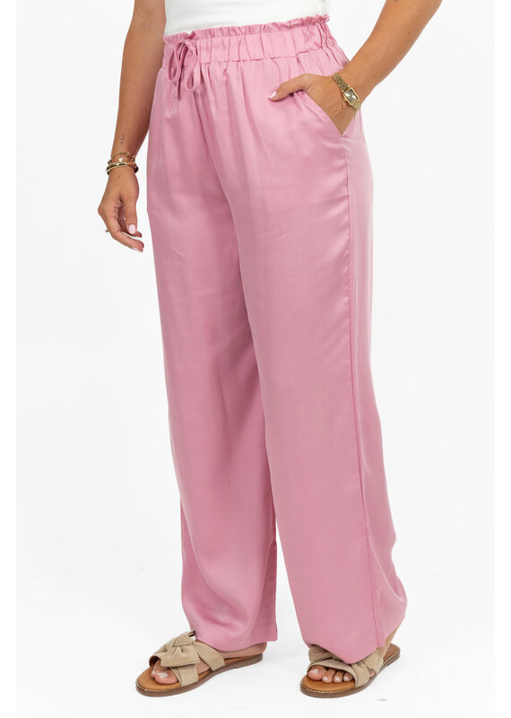 21Jewelz Losvallende pantalon met koordje - roze