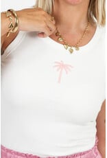 21Jewelz Witte top met palmboom detail