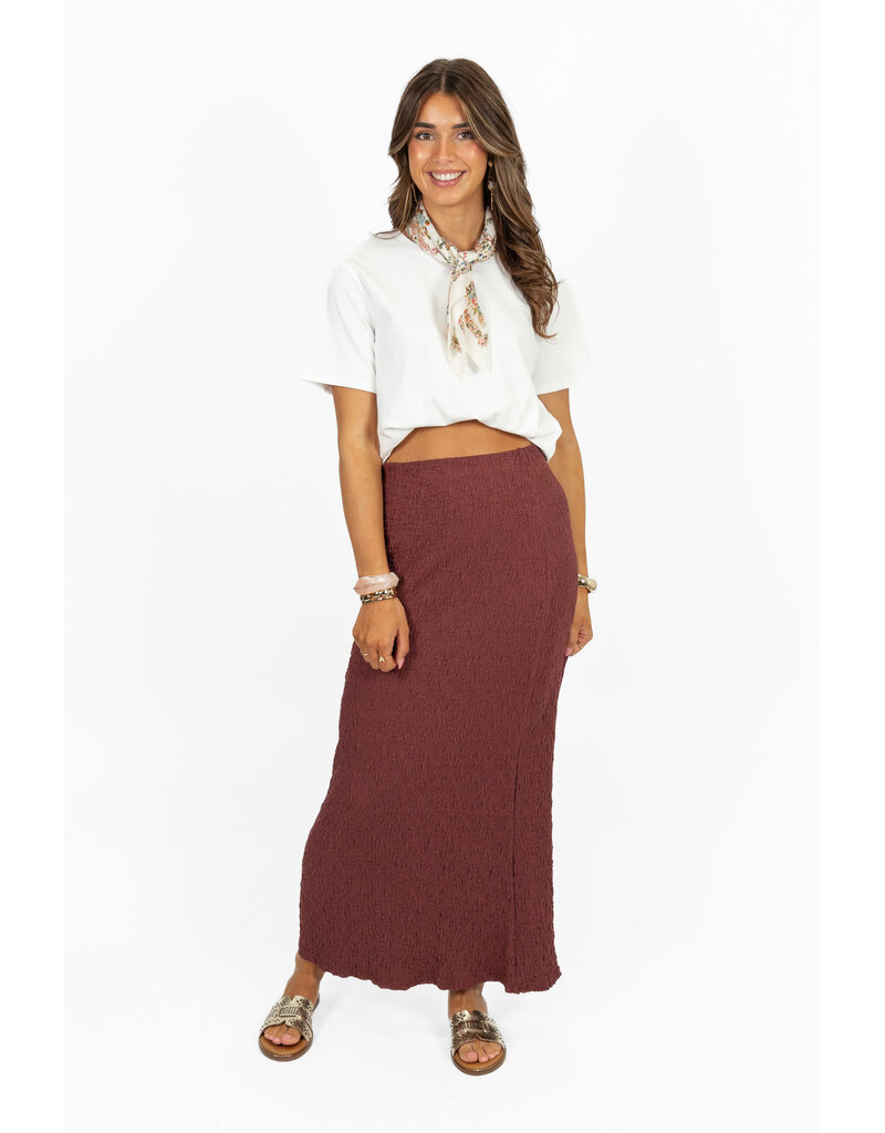 21Jewelz Slim fit maxi rok - bordeaux