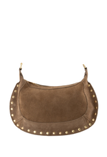 21Jewelz Middelgrote tas met gouden studs - suede taupe