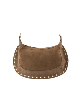 21Jewelz Middelgrote tas met gouden studs - suede taupe