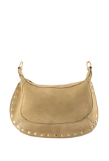 21Jewelz Middelgrote tas met gouden studs - suede sand