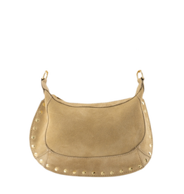 21Jewelz Middelgrote tas met gouden studs - suede sand