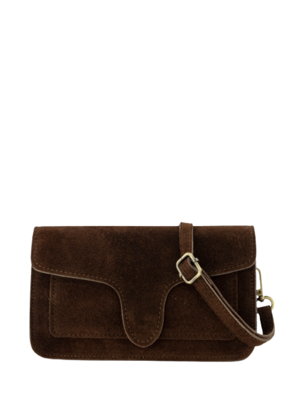 21Jewelz Suede handtasje - donkerbruin