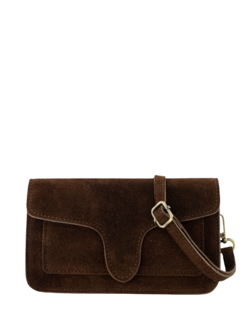 21Jewelz Suede handtasje - donkerbruin