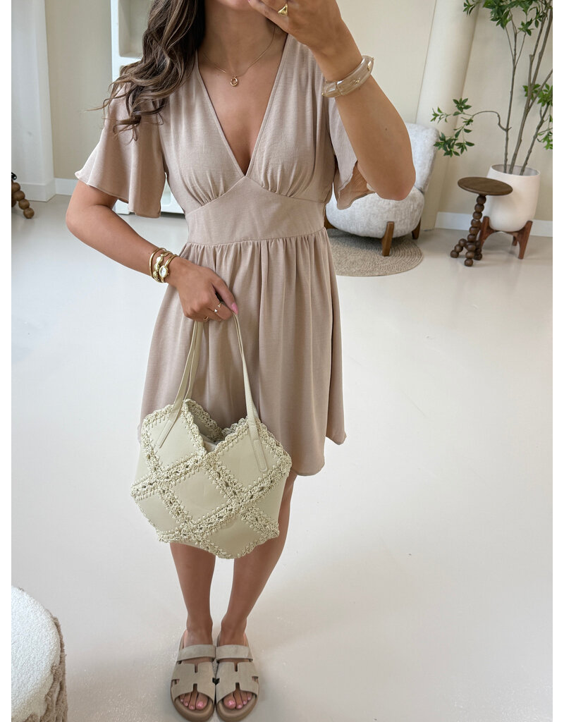 21Jewelz Kort basic jurkje - beige