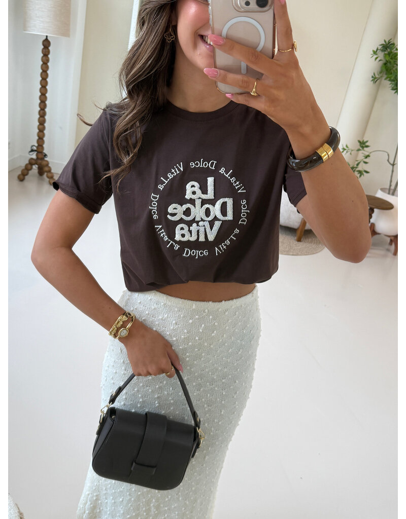 21Jewelz La dolce vita shirt - bruin/ecru