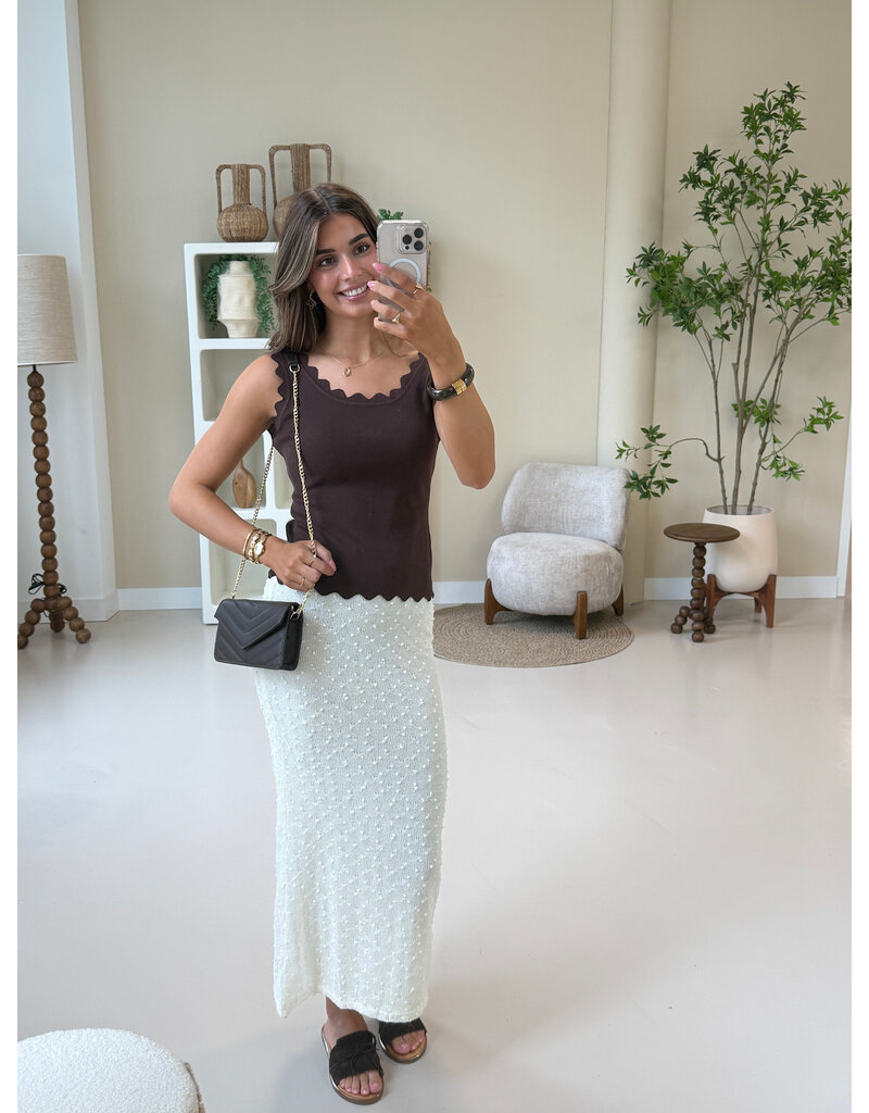 21Jewelz Aansluitende maxi rok - ecru