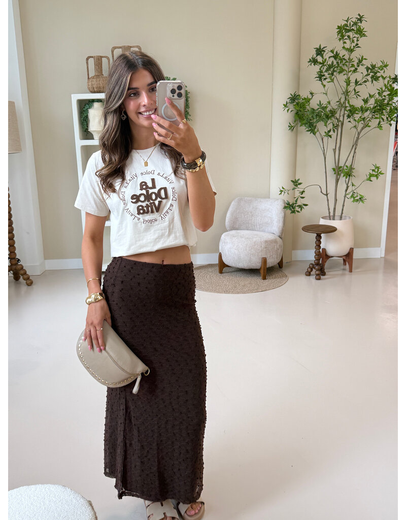 21Jewelz Aansluitende maxi rok - bruin