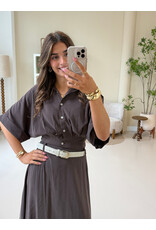21Jewelz Lange rok met riem & elastiek - bruin