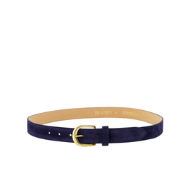 21Jewelz Musthave gold detailed riem - suede donkerblauw