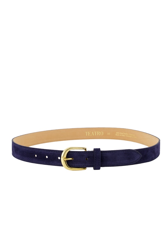 21Jewelz Musthave gold detailed riem - suede donkerblauw